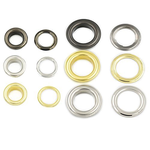 Bluemoona 80 Sets - Grommet Eyelets 1" 25mm With Washer Canvas Self Backing For