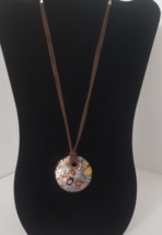 Cookie Lee Millefiori Murano Glass Necklace Pendant Vintage Estate Gift - £14.37 GBP