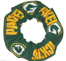 Green Bay Packer Green Fabric Hair Scrunchie Scrunchies by Sherry Ponytail  - £5.52 GBP