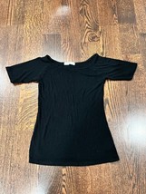 Girls Kids Project Social T Black Stretch T-Shirt Top Size Large 14 - £5.86 GBP