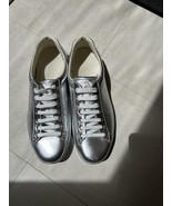 Gucci  Mens Silver Ace Metallic Leather Sneakers Size 8.5G/9.5US $690 - $8,885.91 MXN