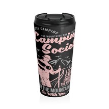 Pink Mountains Travel Mug: Stainless Steel, Keeps Drinks Hot/Cold, Eco-Friendly, - $36.05