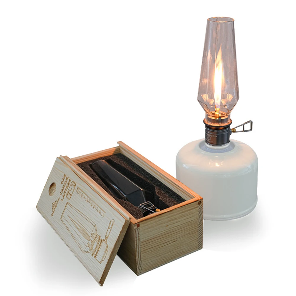 Convenient Outdoor Camping Lamp Lantern Gas Candle Lamp Tent Lantern Light for - £25.01 GBP
