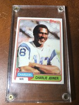 1981 Topps #496 Charlie Joiner San Diego Chargers Card - £7.81 GBP