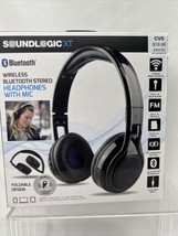 Soundlogic XT Wireless Bluetooth HeadPhones With MIC Black Foldable On Ear - £15.94 GBP