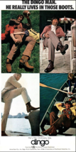 1972 Dingo Man Joe Namath No Ordinary Joe Vintage Print Ad Boat Skyline Wall Art - £8.46 GBP