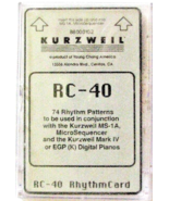 Kurzweil ROM Card RC-40, for MS-1A, MicroSequencer, And Mark IV, EGP Pia... - $148.49