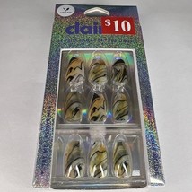24pc Claire&#39;s Fake False Press On False Glue On Nails Vegan Tan Marble D... - $9.90