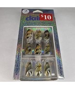 24pc Claire&#39;s Fake False Press On False Glue On Nails Vegan Tan Marble D... - $185.58 MXN