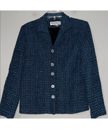 Appleseed’s Blue Textured Tweed Blazer with Notched Lapels - $365.65 MXN
