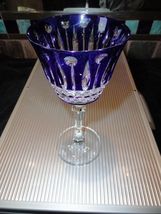 Faberge Xenia Cobalt Blue Crystal Wine Glass  image 2