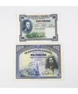 1925-1928 Spain 100 1000 Pesetas Notes Lot VF Banco de Espana Very Fine ... - $1,718.10 MXN
