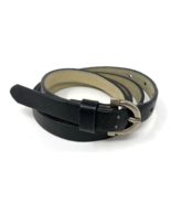 Coldwater Creek Women&#39;s Faux Leather Skinny Belt Black XL - $14.24