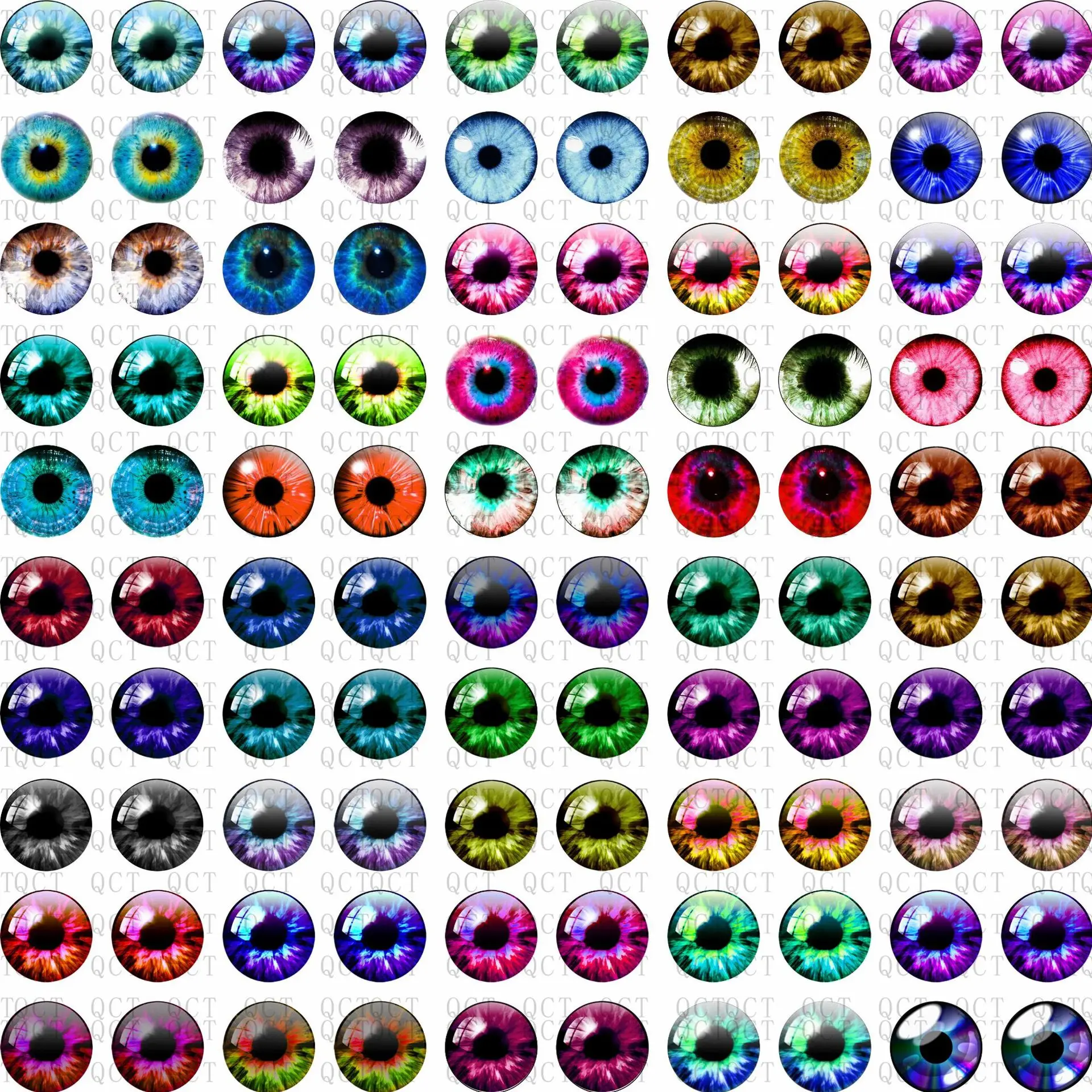 50Pcs 6/8/10/12mm Doll Glass Eye Round Dragon Cat Eyes In Pairs Flatback - £7.82 GBP+