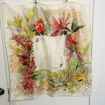Vintage Pell Cruise 60’s S.S. Oceanic S.S. Homeric Silk Tropical Floral Scarf - £12.82 GBP