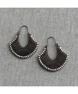 Bohemian Tribal Womens Hoop Dangle Earrings Half Moon - £22.05 GBP