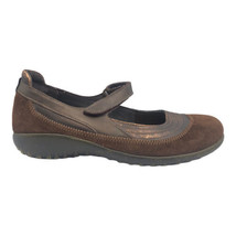 NAOT Brown Suede &amp; Metallic Leather Shoe 6.5 M Women&#39;s Comfort Mary Jane - £21.17 GBP
