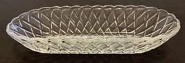 Beautiful Vtg Indiana. Glass Co. Crystal Candy, Pickle Bowl 10” Very Nice! - £15.24 GBP