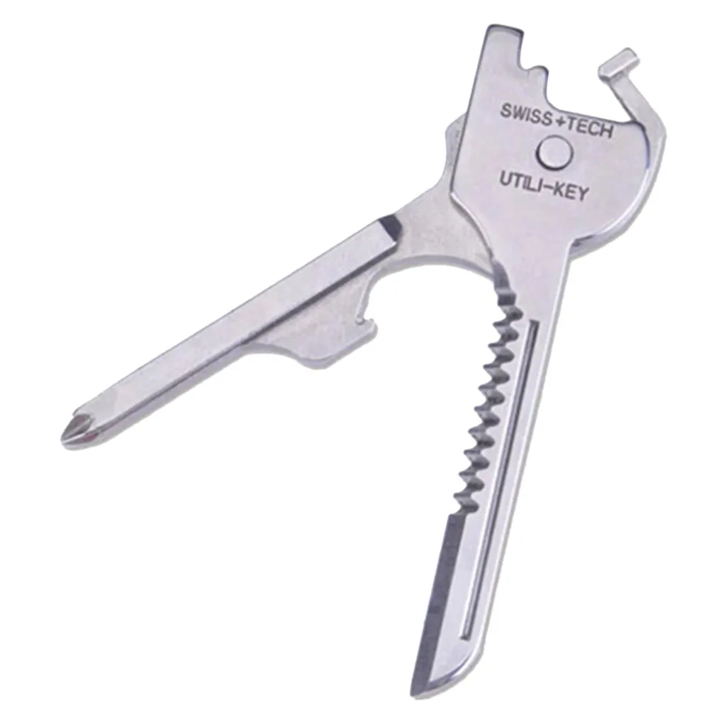 Key Shape Ring Pocket Opener Screwdriver Keychain Kit Tool Survive Multi Utility - £12.57 GBP