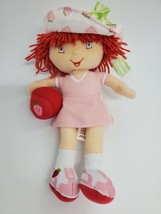 Strawberry Shortcake Pink Dress Plush Stuffed 9&quot; Doll Toy 2004 by Kellyt... - £7.84 GBP