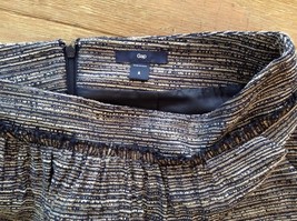 GAP Navy Blue Silver A Line Mini Skirt Size 6  METALLIC SHIMMER SIDE POC... - $12.80