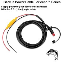 Garmin Power Cable For echo™ Series  6 ft. (1.8 m), 4-pin Cable (52781) - £19.02 GBP