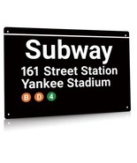 Yankee Stadium New York Subway Station Metal Sign 161 Street + Free Subw... - £13.82 GBP