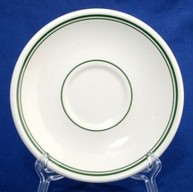 Homer Laughlin Restaurant Ware 6&quot; Saucer Green Stripes China Unused - £3.91 GBP
