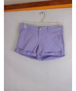 Aeropostale Women&#39;s Lavender Cuffed Chino Booty Shorts Size 4 - $372.51 MXN