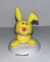 Figurine Jim Benton Happy Bunny “you’re so dumb.” 2 Inch Figure / Cake T... - $14.24