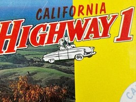1959 California Highway One Morro Bay Bixby Creek Bridge Postcard Fold Out - £5.97 GBP