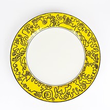 MIKASA Fashion Tribal CP002 Congo Pattern Yellow Black Large 12.5&quot; Platter Plate - £40.91 GBP