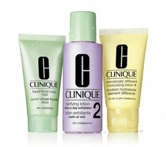 Clinique 3-Step System for Normal Skin - Skin Type 2 - Travel Set - u/b - £11.14 GBP