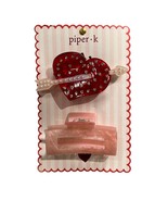 Piper K Hair Clips Heart With Arrow Pink Red Valentines Day Love Cupid S... - $16.46 CAD
