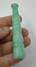 Large Emeral Green  jadeite  80mm(3.4&quot;) Round hand-carved pipe jade ciga... - $38.00