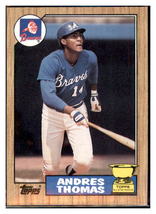 1987 Topps Andres Thomas  Atlanta Braves #296 Baseball card   M32P4 - £0.78 GBP