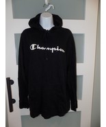 Champion Black Hooded LS T-Shirt Hoodie Size M Men&#39;s - $17.80