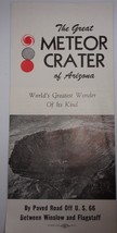 Great Meteor Crater Of Brochure Map &amp; Guide Vtg 1960s  Travel Souvenier - £3.08 GBP