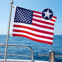 American USA Nylon Embroidered Boat Flag - 12x18 Inch - $12.99