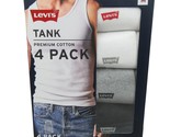 Levis Premium Cotton Tank Top Mens Size Medium (4 Pack) Multi Color NEW ... - $24.99