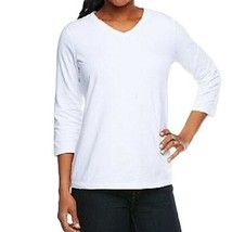 Denim &amp; Co. Essentials Perfect Jersey 3/4 Sleeve Top LARGE (2001 C) - £20.57 GBP