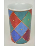 Rosenthal Studio Linie Vase Harlequin Diamond Geometric Pattern Kitty Ka... - $49.50