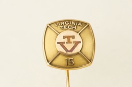 Virginia Tech VT Hokie 15 Year Employee Service Pin 1/10 10KT Gold Filled - £27.12 GBP
