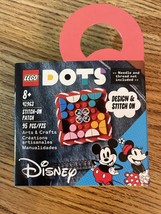 LEGO DOTS Disney Mickey Mouse &amp; Minnie Mouse Stitch-On Patch 41963 DIY Craft Set - £3.92 GBP