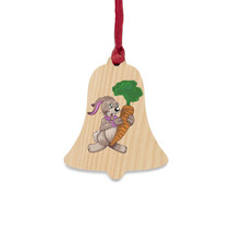 Bunny with Carrot Wooden Christmas Ornaments - $15.99