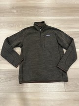 Patagonia Better Sweater Mens Small Dark Walnut Quarter Zip Fleece Hikin... - $34.64