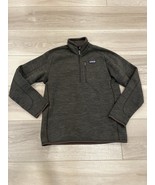 Patagonia Better Sweater Mens Small Dark Walnut Quarter Zip Fleece Hikin... - $34.64
