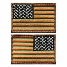 Hook USA American Flag Reverse Left Right Shoulder Patch (3.0 X 2.0 -MF2) - £8.01 GBP