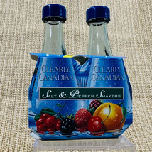 Clearly Canadian Mountain Blackberry Sparkling Water Glass Salt &amp; Pepper... - £6.19 GBP