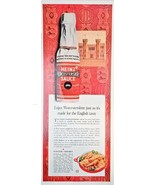 Heinz Worcestershire Sauce English Taste 1963 Vintage Print Ad - $12.93 CAD